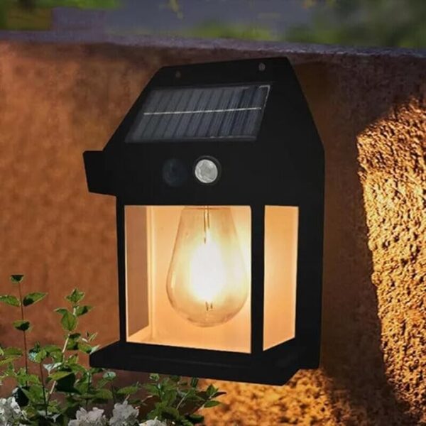 New Wireless Dusk to Dawn Motion Sensor LED Wall Sconce, Solar Light Outdoor Wall Light, Solar Lamp with Motion Sensor, Waterproof Outdoor Lamp for Garden, Yard- Multi Color